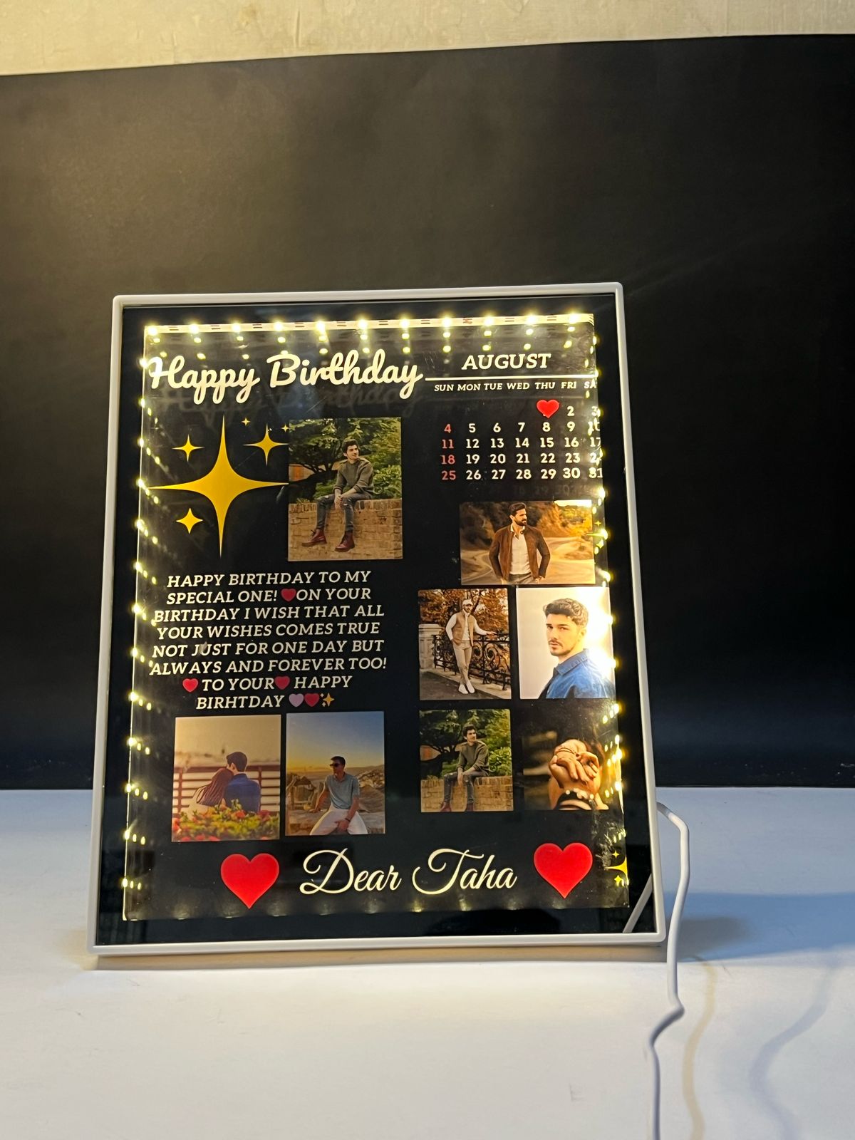 Customize Birthday Led Photo Frame