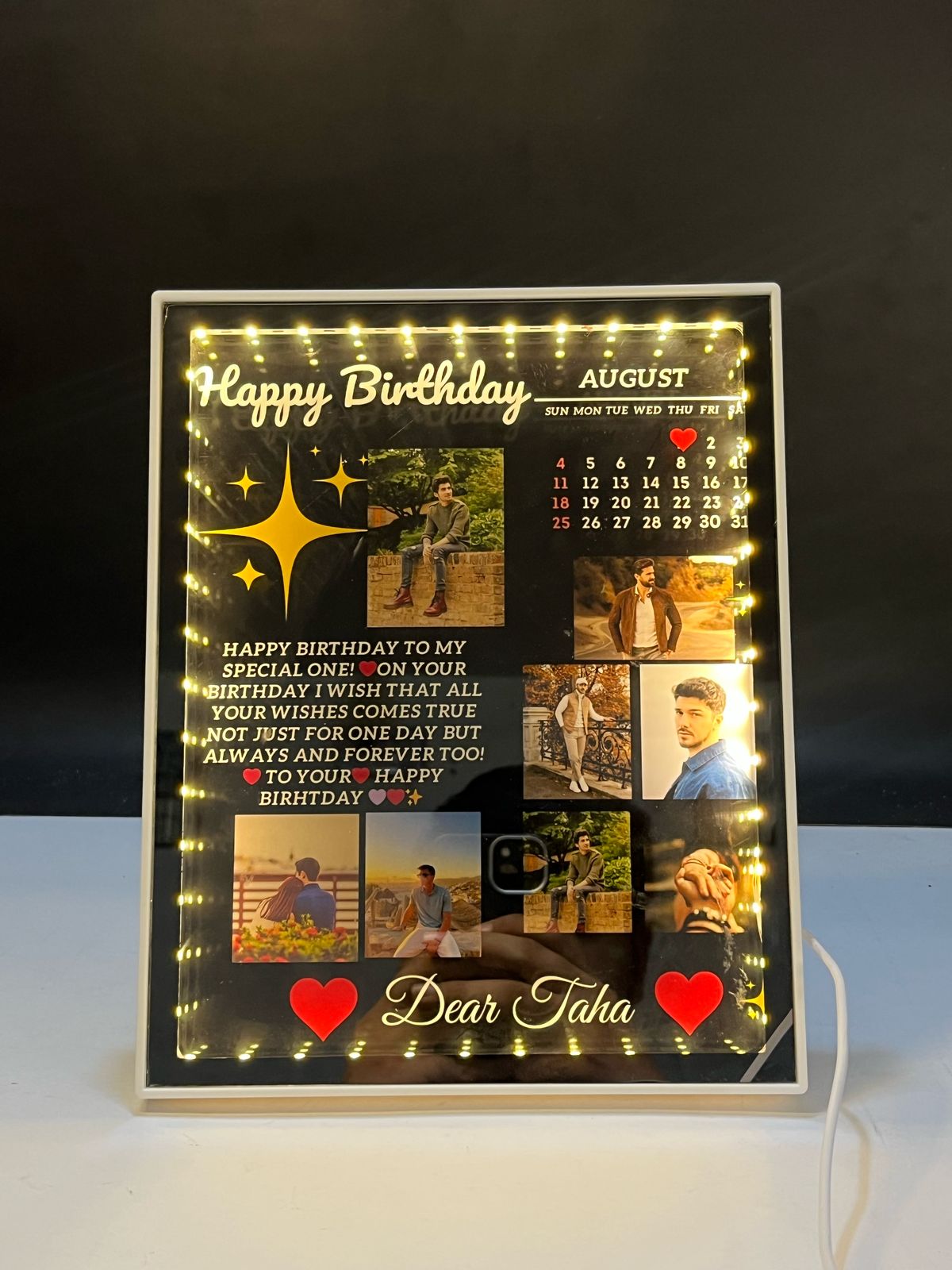 Customize Birthday Led Photo Frame