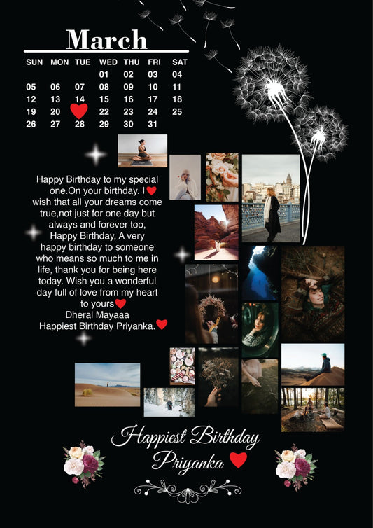 customize birthday wooden frame