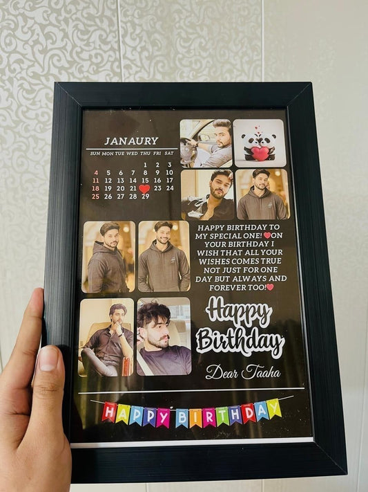 customize birthday wooden frame